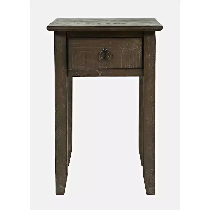 Jofran,Devon Farmhouse Distressed Solid Wood End Table