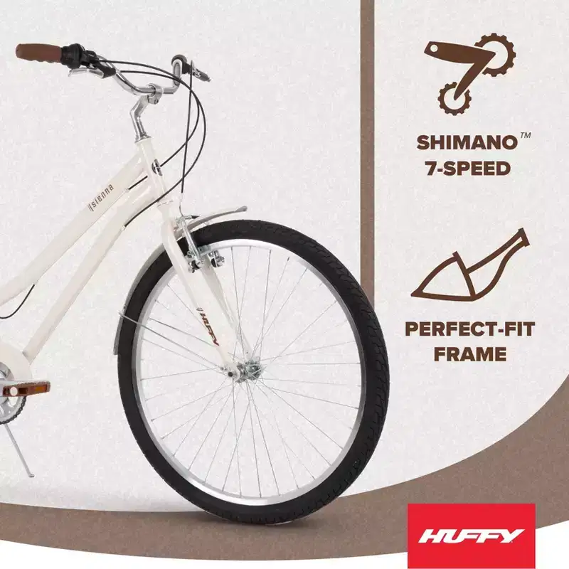 Huffy Sienna 27.5" L Comfort Bike - Cream