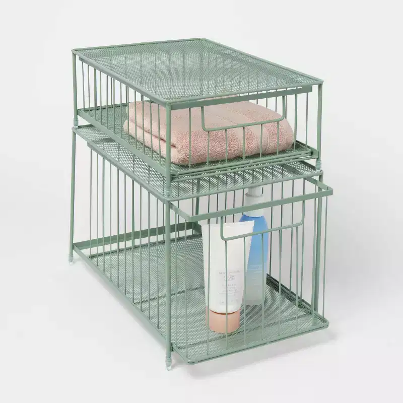 Large Stackable Steel Slide Out Drawer