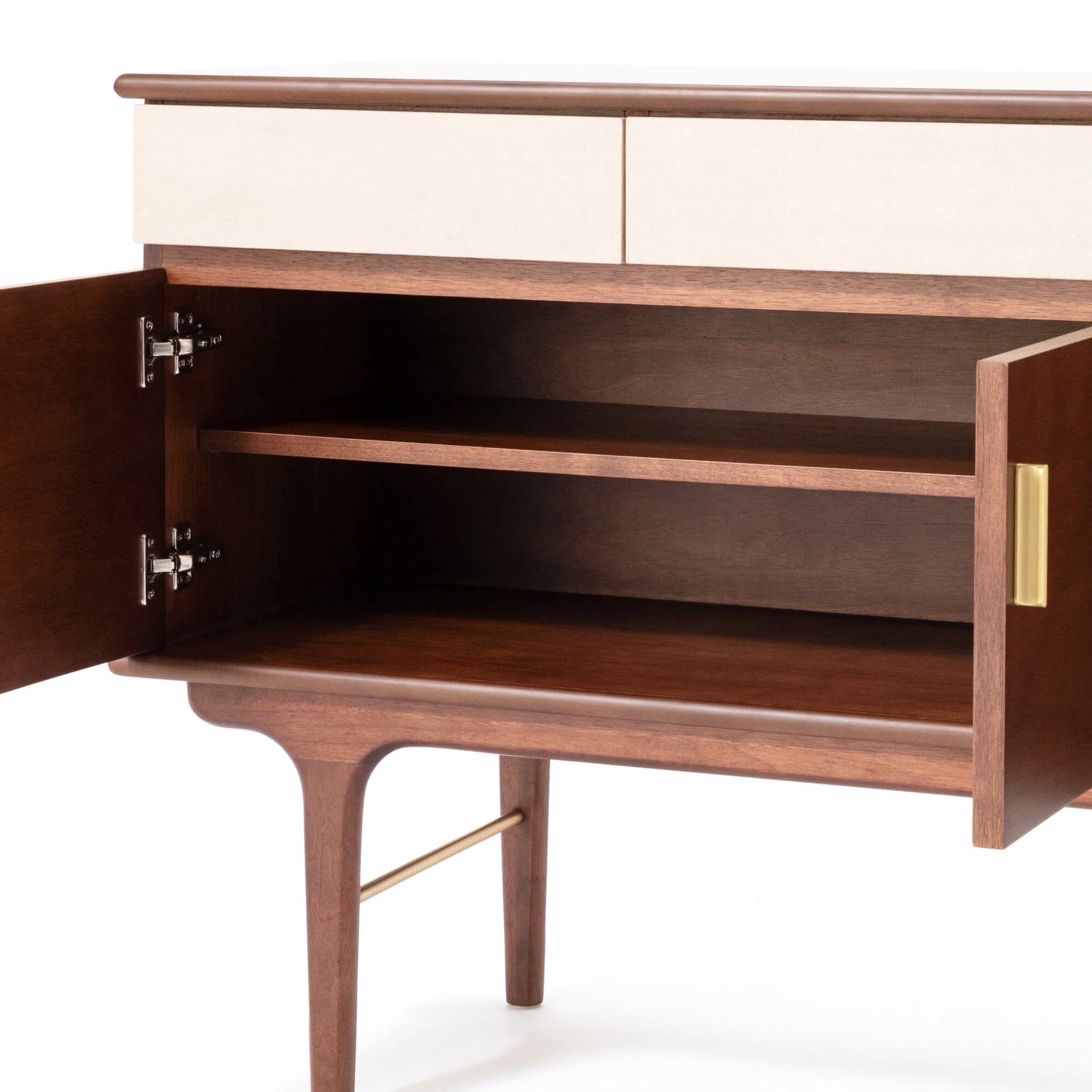 Brown Tall Sideboard Cabinet with Storage