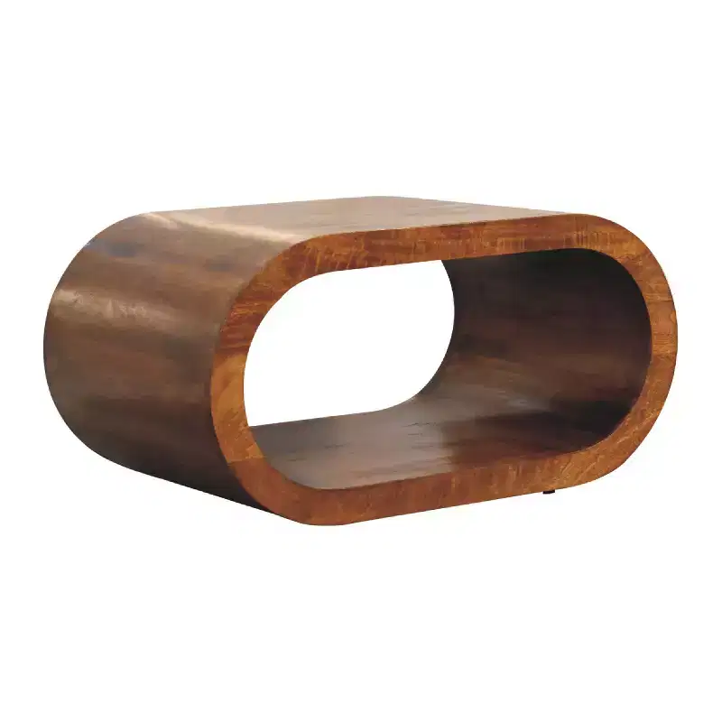 Wood Coffee Table - Chestnut Finish As Shown