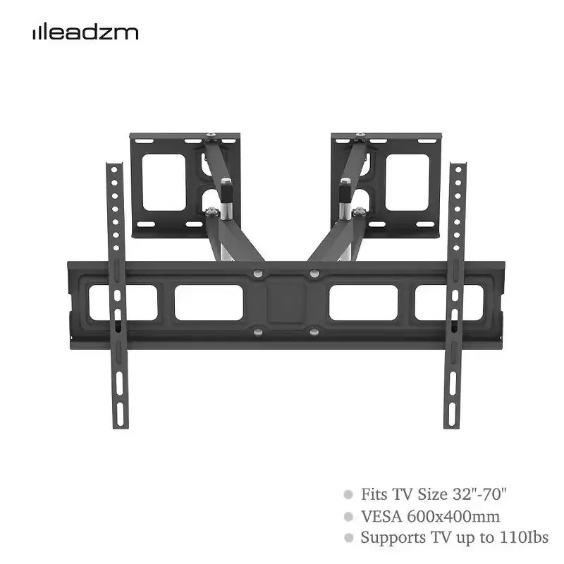 Full Motion Corner TV Wall Mount for 32–70 in. TVs, 110 lbs Capacity