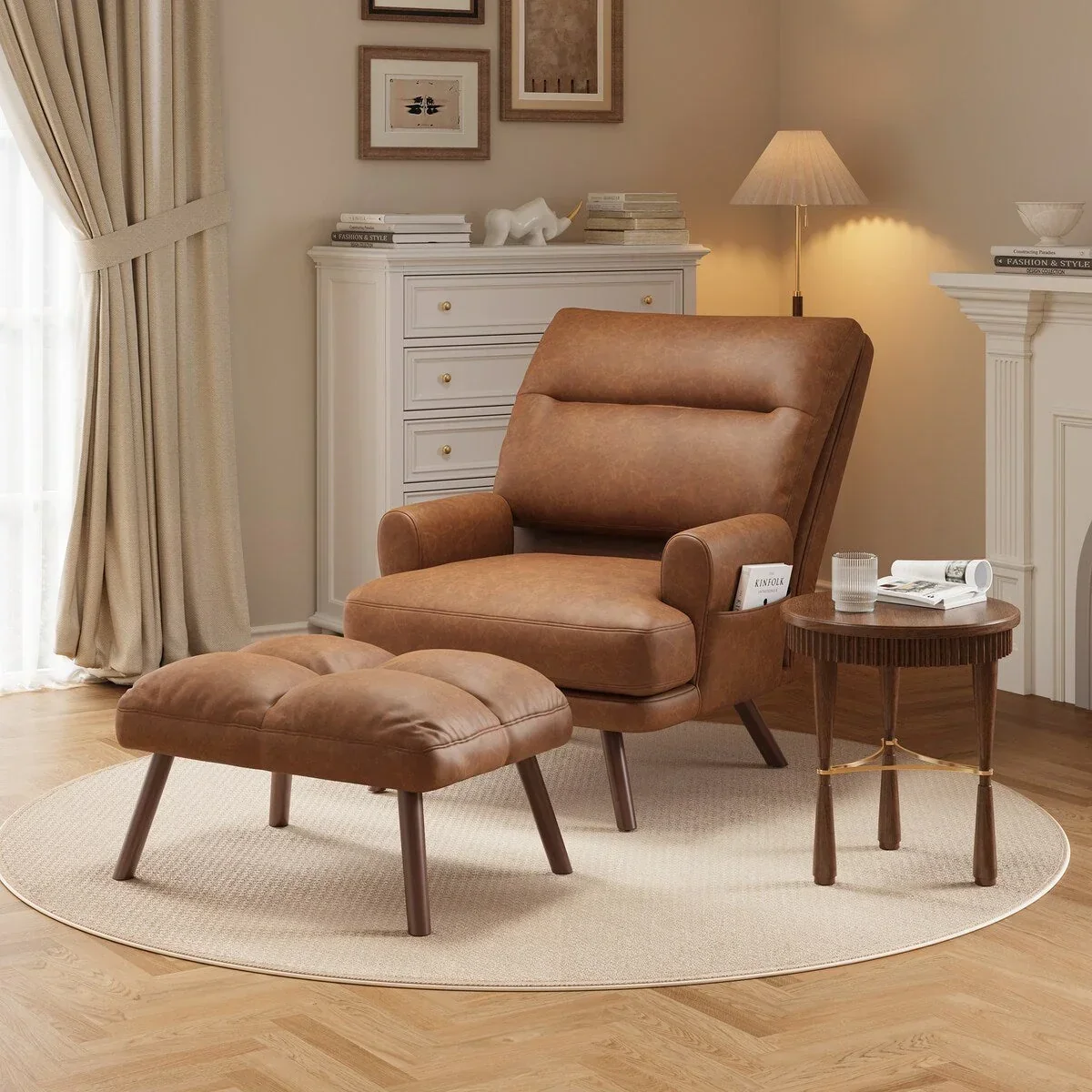 Ajustable Recliner Chair with Ottoman