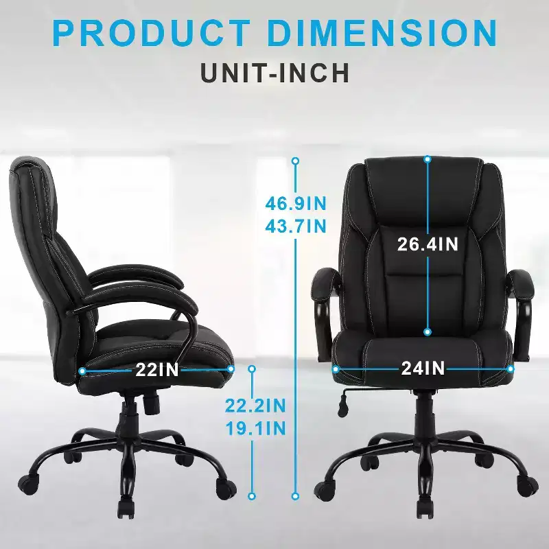 BestMassage Big and Tall Office Chair 500lbs Computer Chair Desk Chair