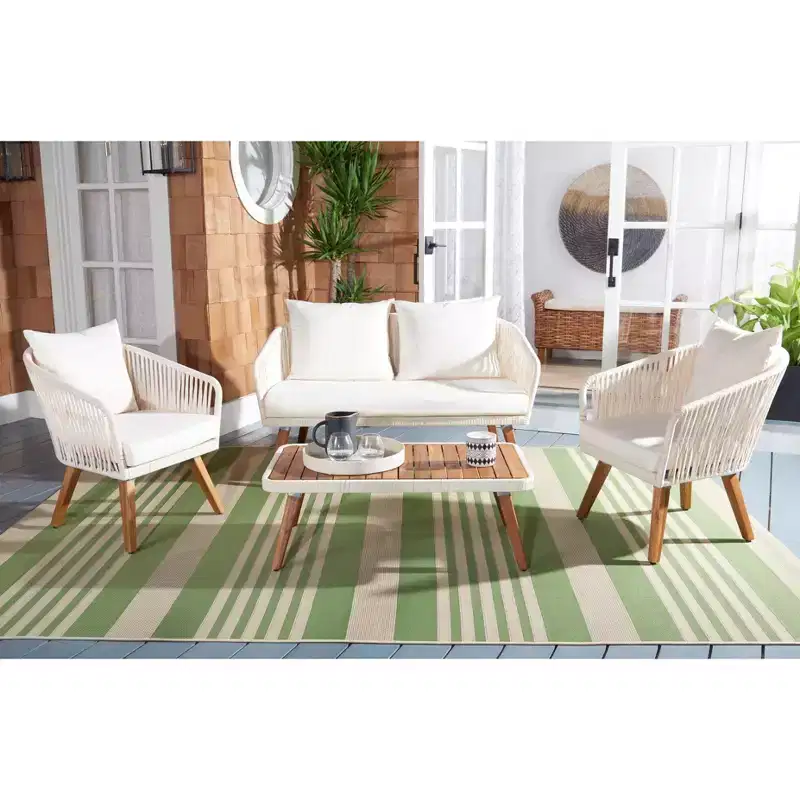 Ransin 4 Piece Living Set - Indoor/Outdoor - PAT7074 - Safavieh