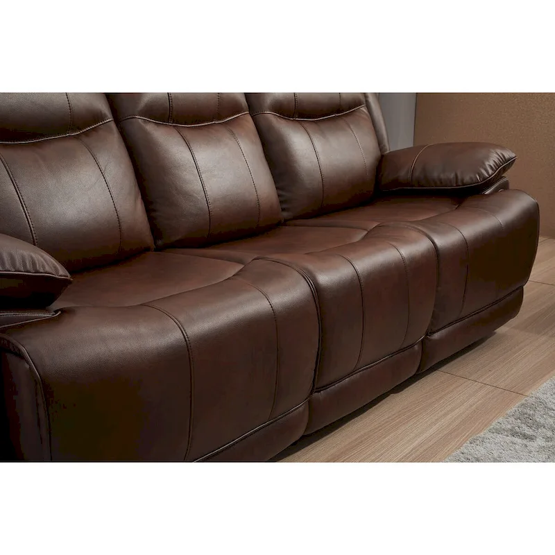 Betsy Furniture 3 Piece Bonded Leather Reclining Living Room Set, Sofa, Loveseat and Glider Chair