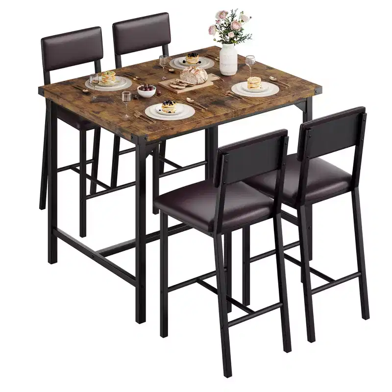 Bar Dining Table Set, Modern Dining Furniture, Dining Room Furniture, Durable Construction, Space-Saving Design