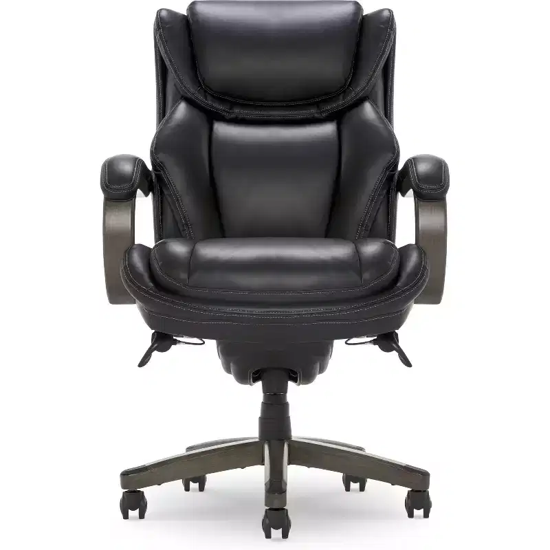 Big & Tall Executive Chair Bonded Leather Black - : Ergonomic, Adjustable, Comfort Core