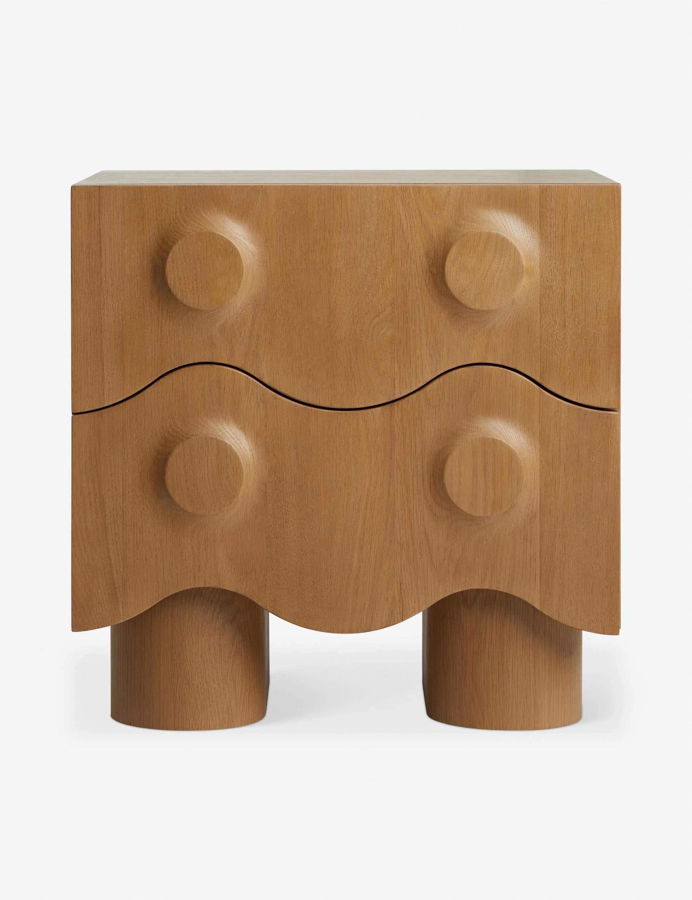 Nightstand - Our nightstand brings sculptural detail to your bedside
