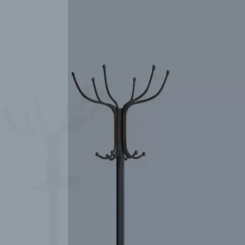 Metal Coat Rack 12 Hooks with Umbrella Holder 70''H