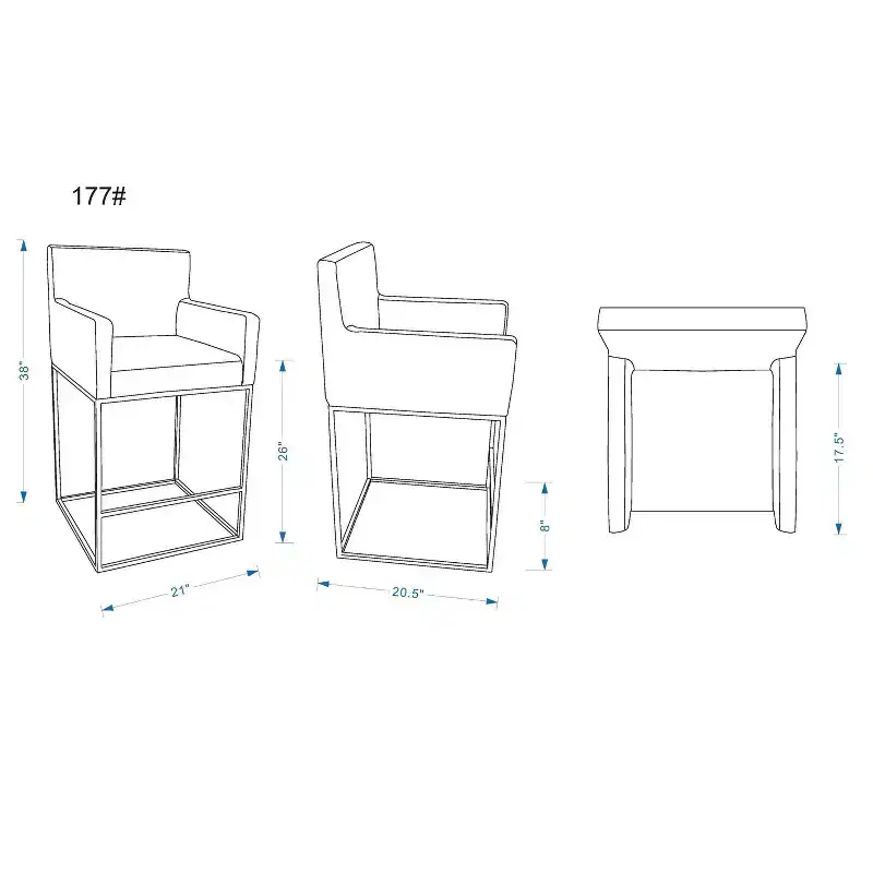 Metal Counter Height Barstool -