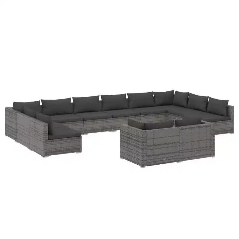 vidaXL Garden Lounge Set PE rattan 9 piece Modular