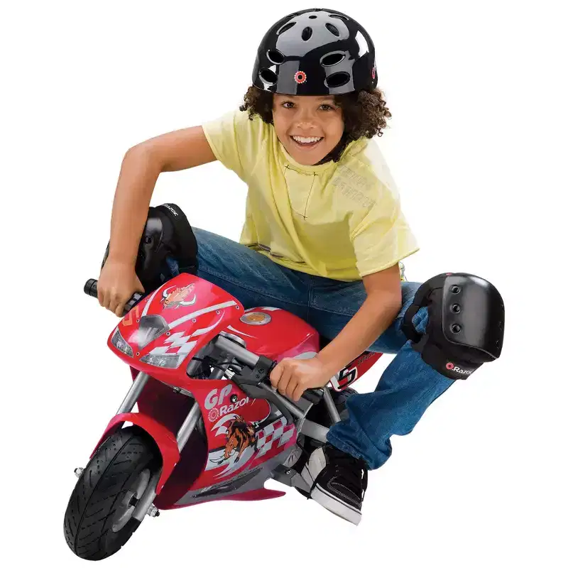 Razor 24 Volt Mini Electric Bike 1 Speed Dirt Racing Motorcycle Pocket Rocket with 10 Pneumatic Tires, Speeds up to 15 MPH, Ages 13 Plus, 2 Pack, Red