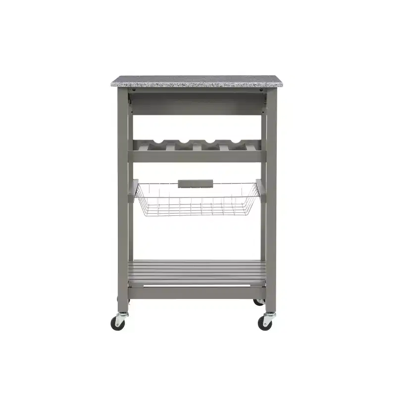 Roger Kitchen Island Granite Top - Linon
