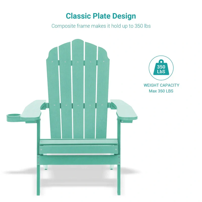 Bonosuki Set of 2 Folding Adirondack Chair Patio Fire Pit Chair