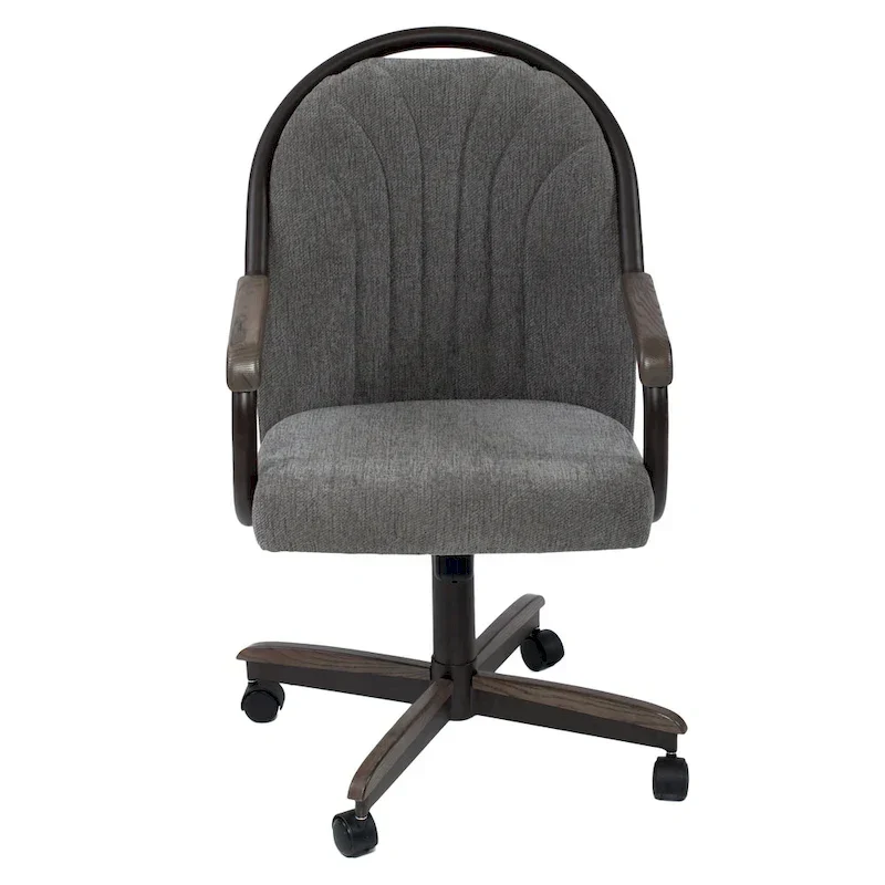 Casual Dining Cushion Swivel-and-Tilt Rolling Caster Chair