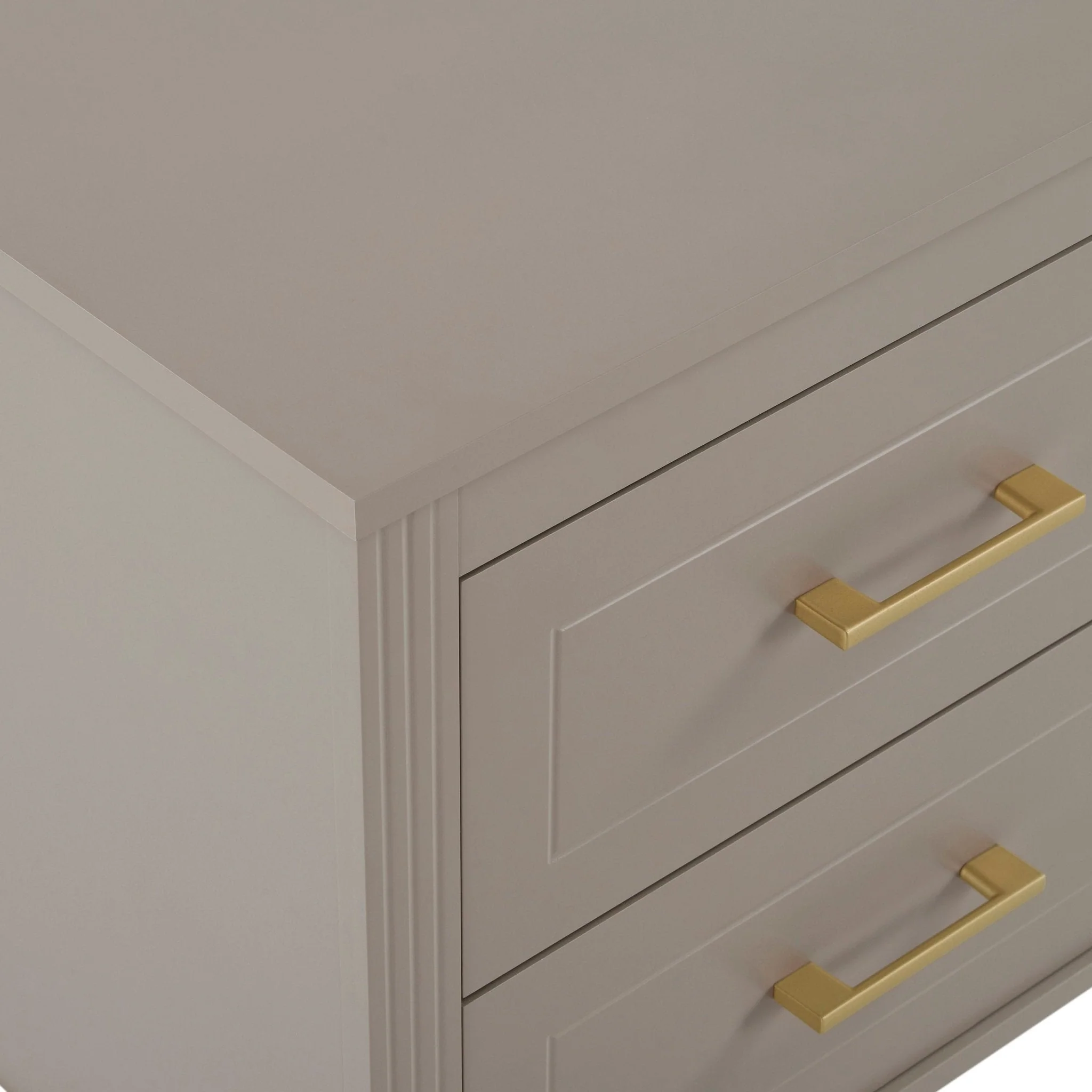 2 Drawer Bedside Table - Taupe