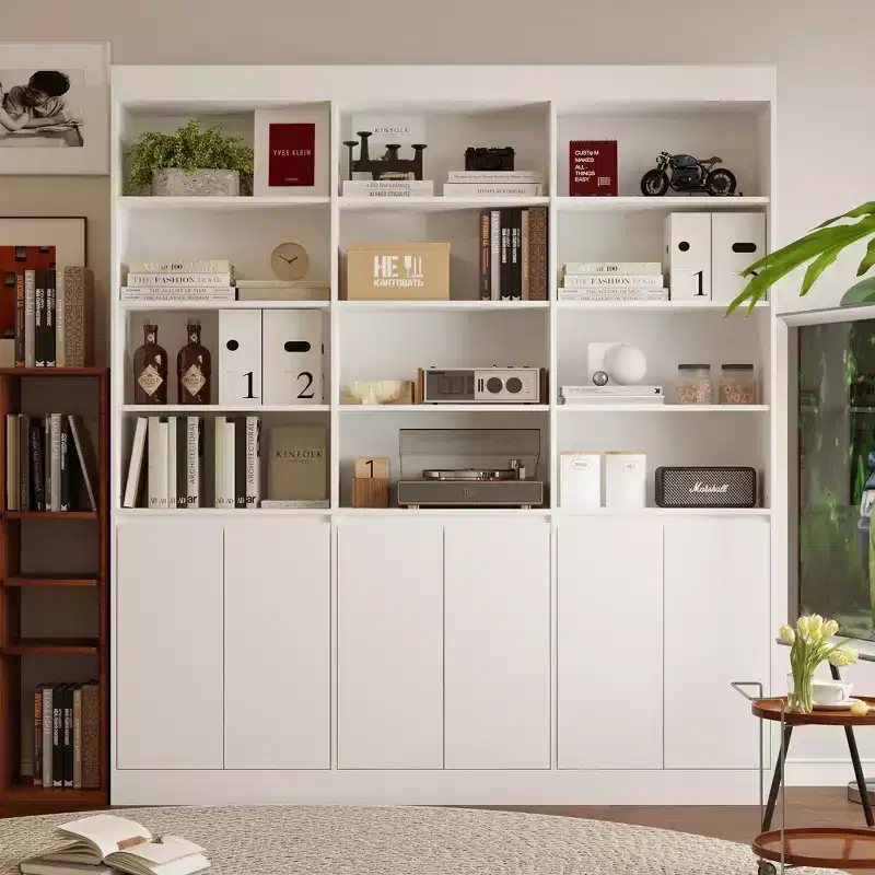 Famapy White Large - scale Bookcase: Rich Storage Space in a Minimalist Design
