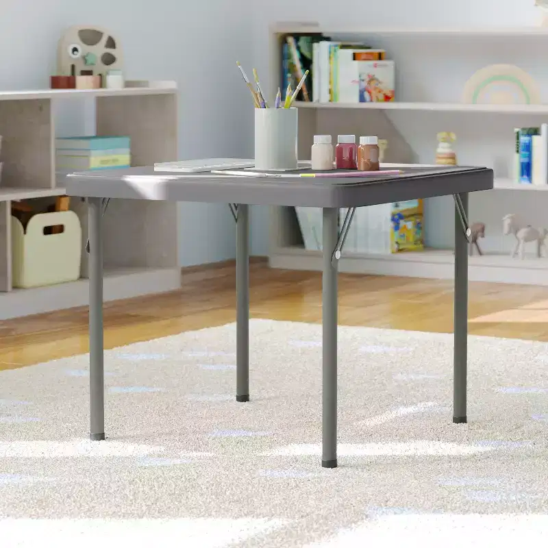 Kid's Plastic Folding Table with Locking Legs