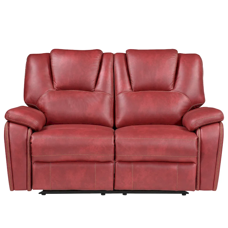 Steve Silver Kameryn Faux Leather Manual Reclining Loveseat