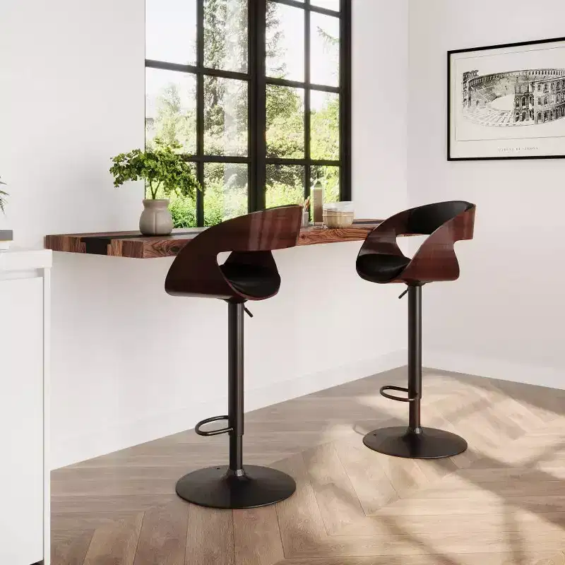 Monaghan Bentwood Adjustable Barstool Black - WyndenHall