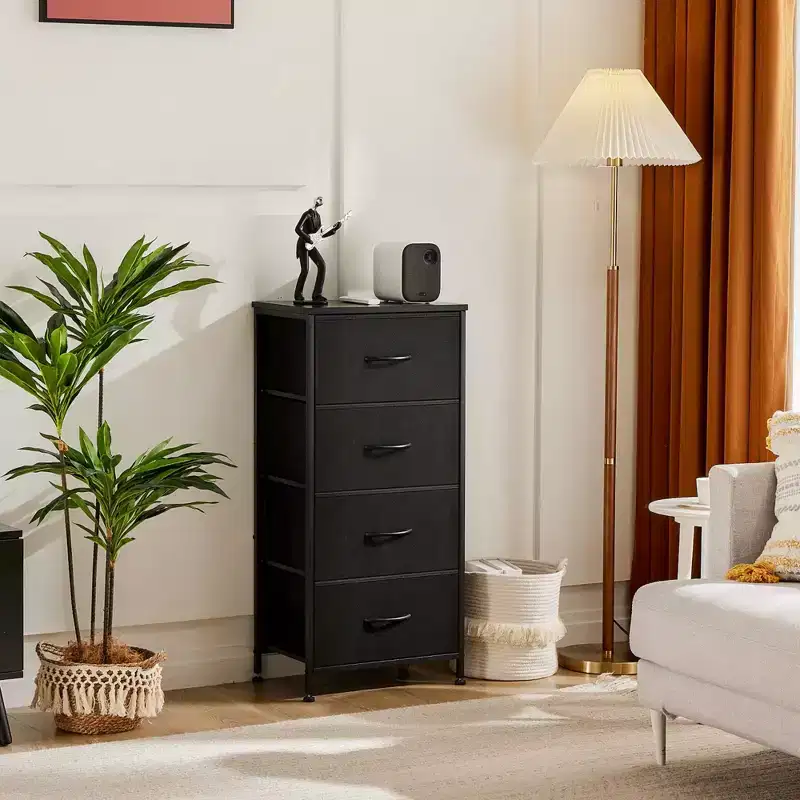 Drawers Dresser Chest of Drawers,Metal Frame and Wood Top