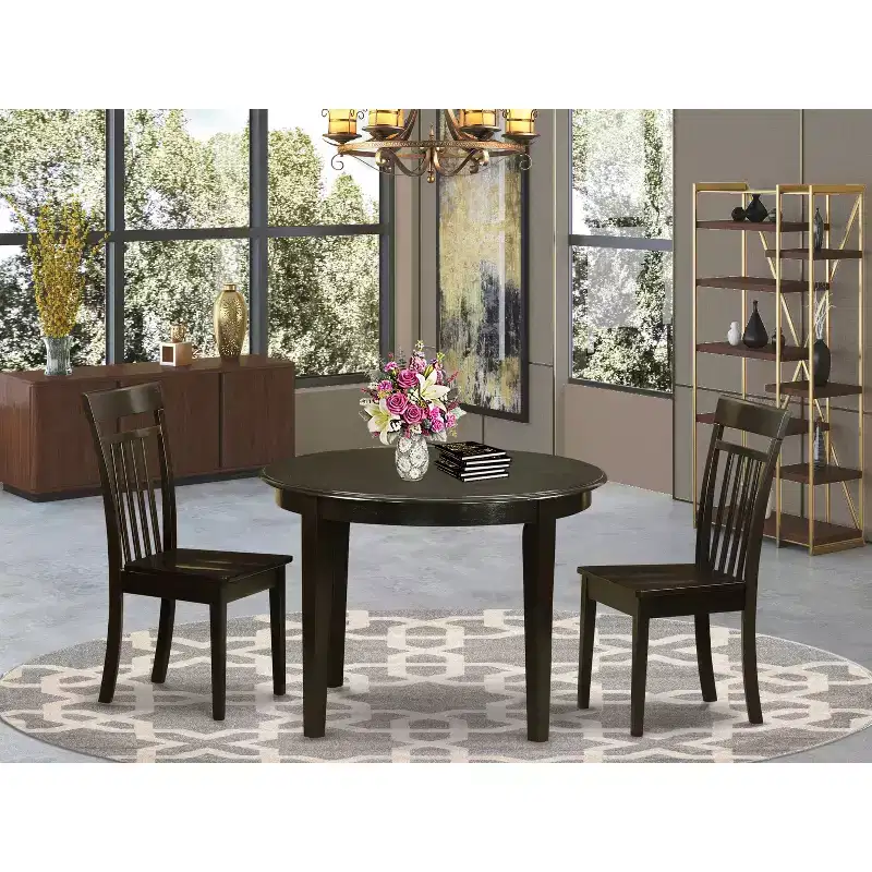 Retro Kitchen Dining Set - 5 Piece Table & Chairs - Solid Wood Dinette Set - Modern Farmhouse Style