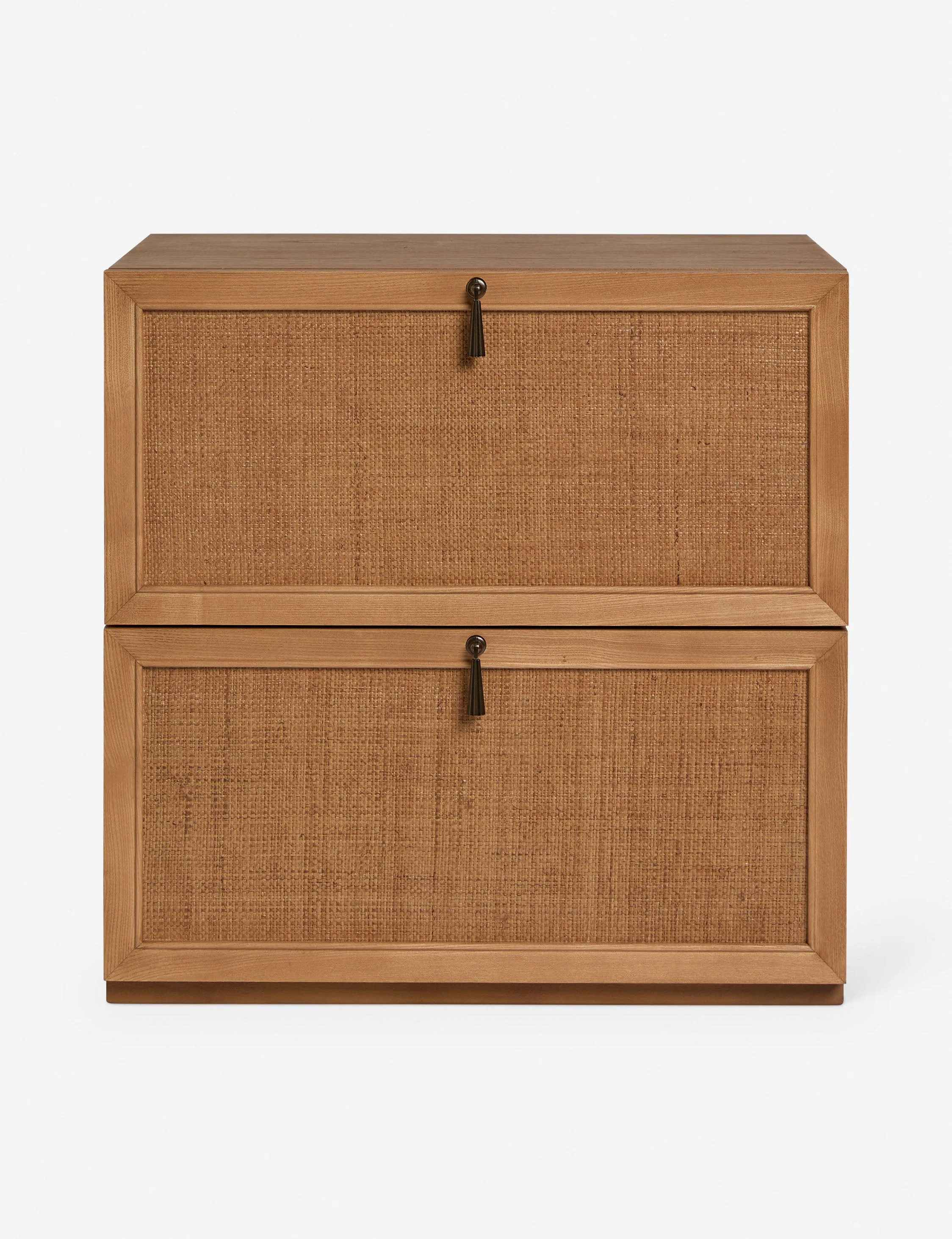 Nightstand Crafted from FSC-certified ash wood, the nightstand showcases fine craftsmanship with a nod to vintage design. Woven drawer fronts
