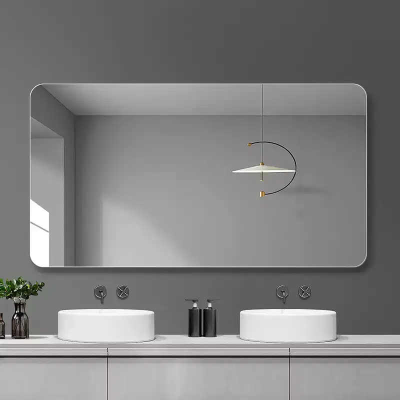 29x39 Frameless Bathroom Wall Mirror, Rounded Rectangle, Anti-Fog Waterproof Vanity Mirror