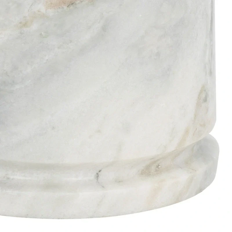 SAFAVIEH Couture Ghicu Tall Round Marble Accent Table - 22 In W x 21 In D x 24 In H - 21Wx21Dx24H