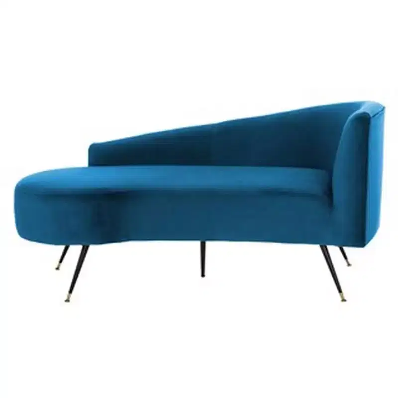 Parisian Velvet Settee Loveseat Metal Frame Gold Cap Legs Foam Cushion Seats 2 550 lbs