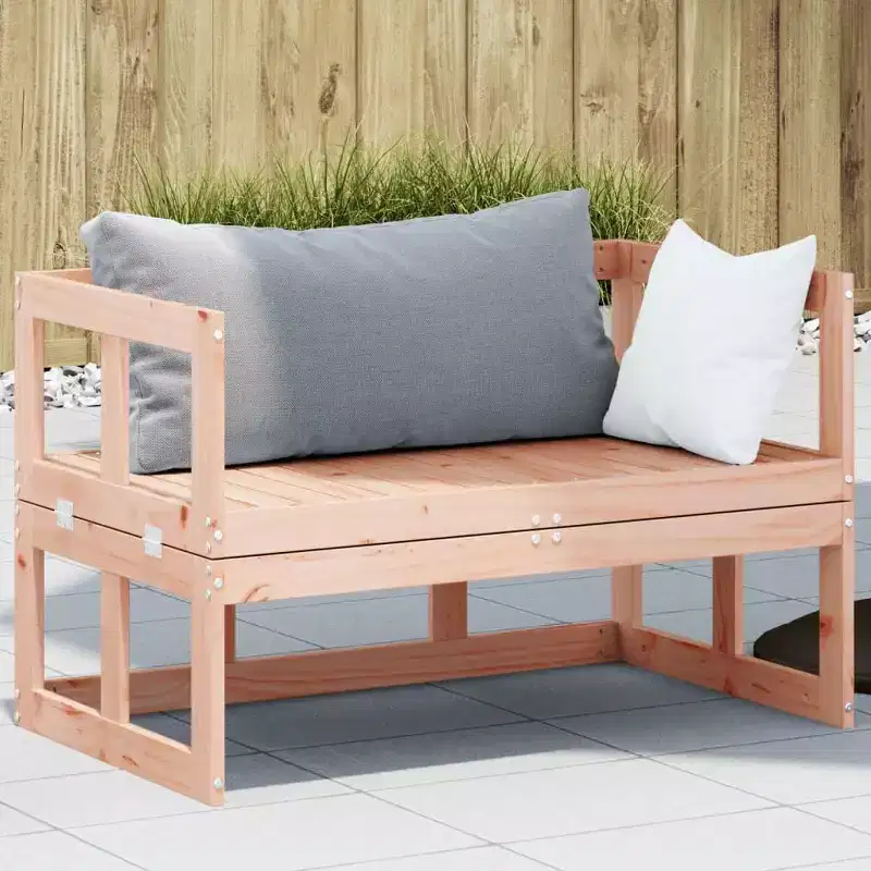 vidaXL Patio Sofa Bench Extendable Outdoor Garden Seating Furniture Solid Wood