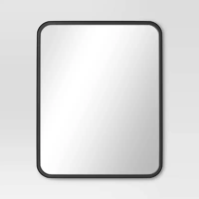 24 x 30 Rectangular Decorative Wall Mirror with Rounded Corners - Threshold