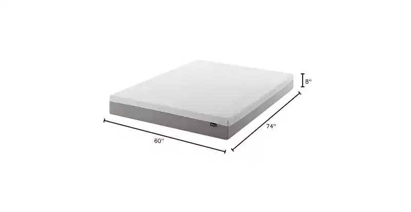 8 Inch Memory Foam Mattress, Short Queen, Fiberglass Free, Medium Firm, Breathable & Certified Safe