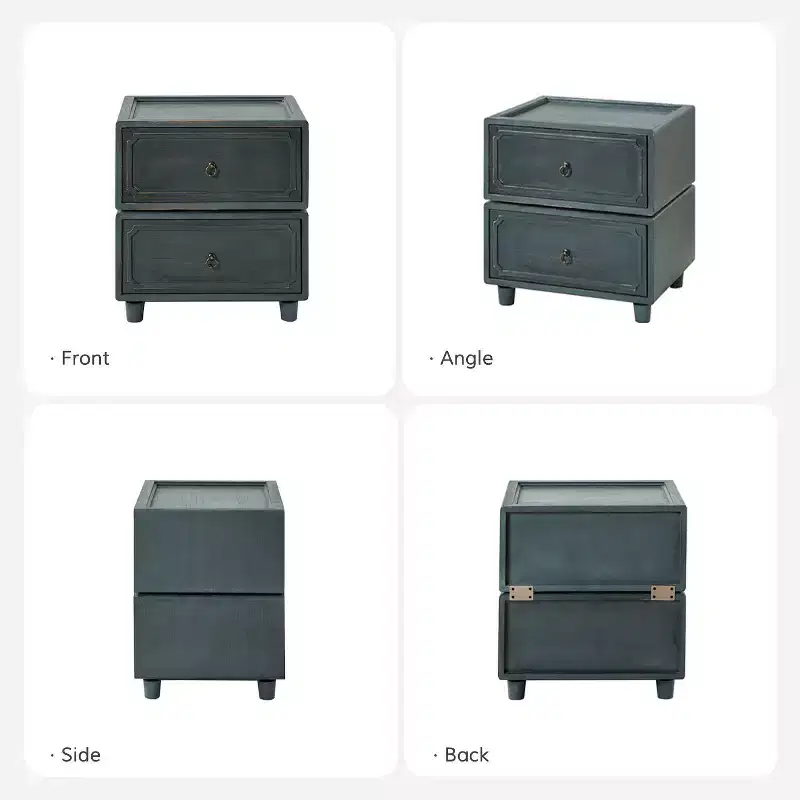 Leo 2 - Drawer End Table With Modular Design| ART OF LIVING DESIGNS-BLACK