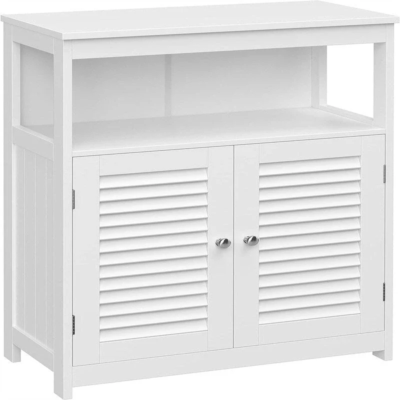 Freestanding Bathroom Floor Cabinet with Open Shelf and 2 Drawers