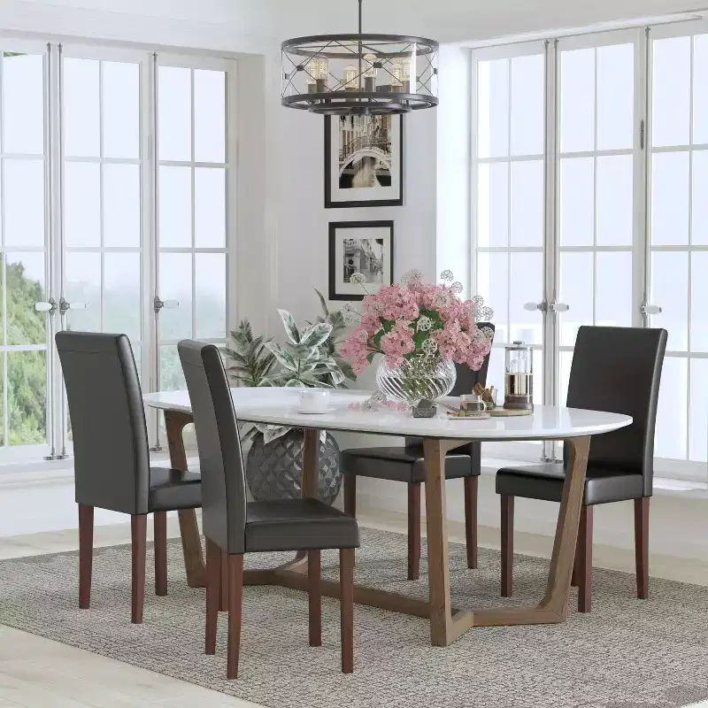 Flash Furniture Set of 4 Greenwich Series Parsons Chairs