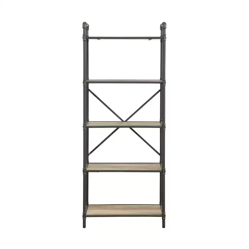 Itzel Bookcase Antique Oak/Sandy Gray - Acme Furniture