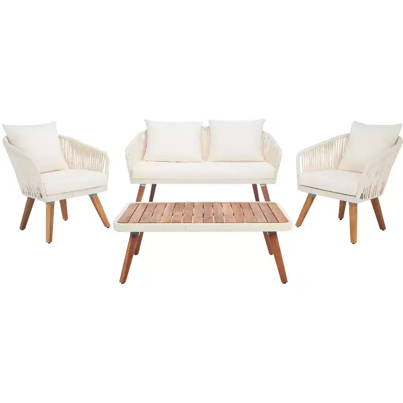 Ransin 4 Piece Living Set - Indoor/Outdoor - PAT7074 - Safavieh