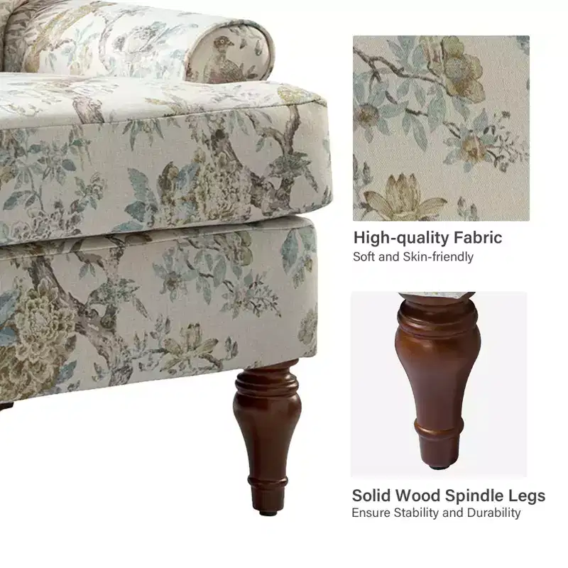 comfy Livingroom Armchair with Solid Wood Legs
