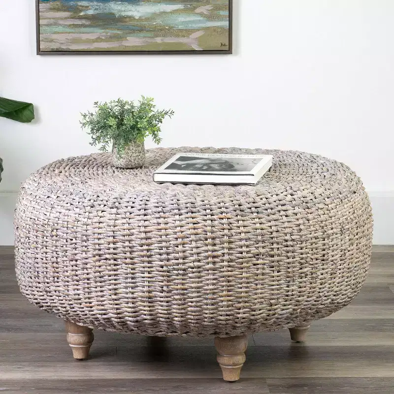 East at Main Borneo Round Coffee Table Tan