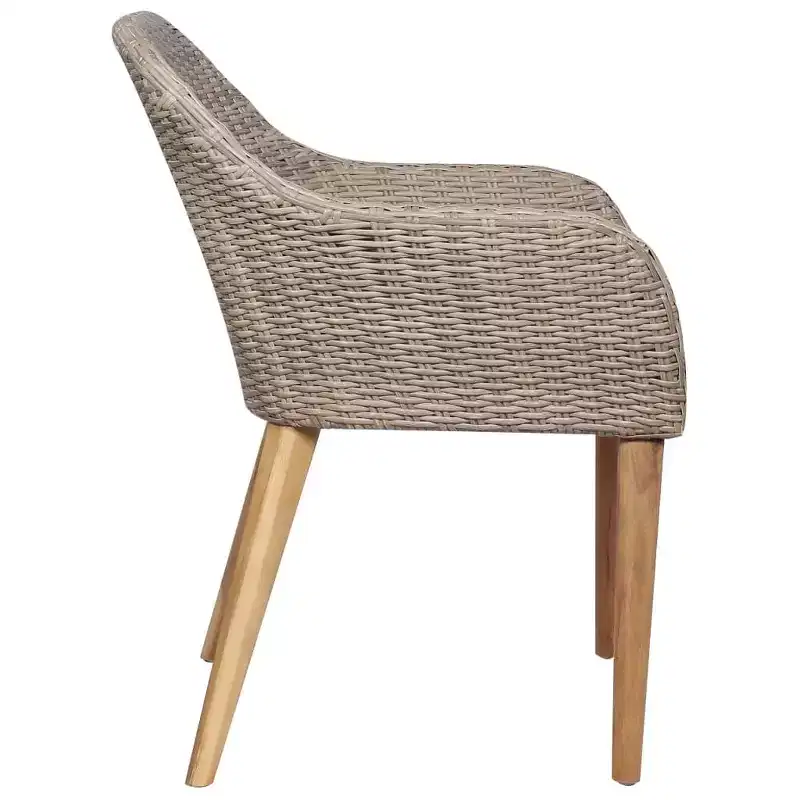 vidaXL Garden Chair 2 pcs 62.5 x 55 x 82 cm Poly Rattan