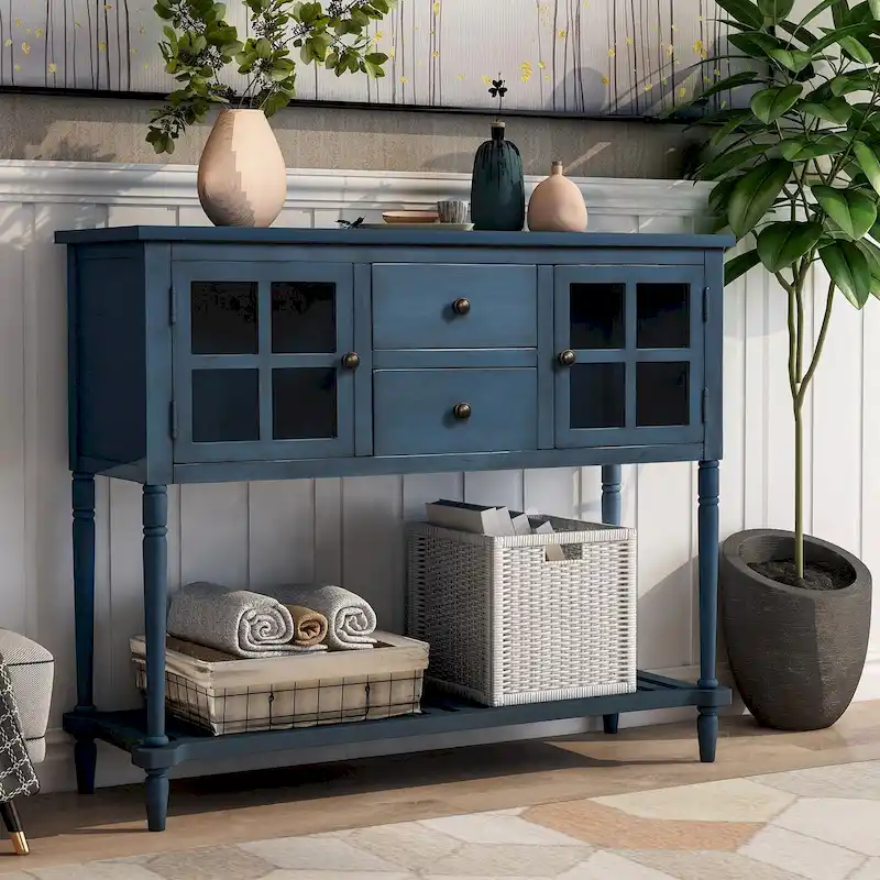 Buffet Storage Cabinet with Bottom Shelf