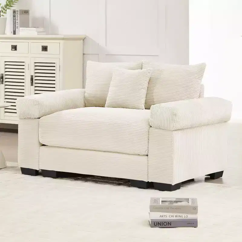 54.3 Oversized Cloud Modular Sectional Couch,Extra-Thick Armrests Good Resilience Cushions Ergonomic Design Premium Soft Corduroy Fabric