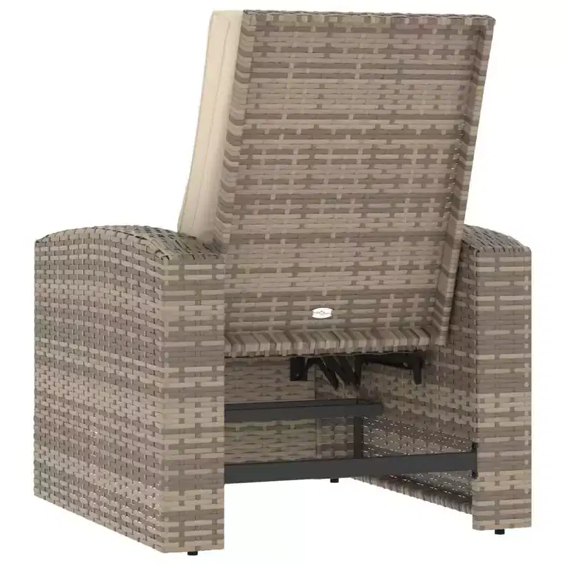 vidaXL Garden Reclining Chair PE Rattan Single Sofa