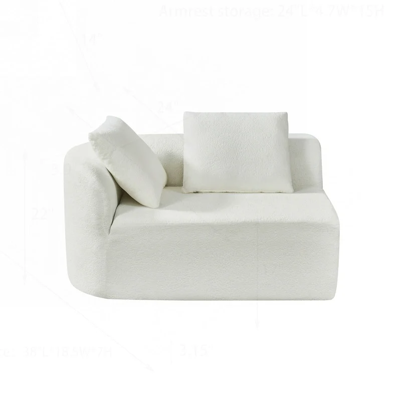 Modern Curved Sectional Sofa with High-Quality Upholstery and Spacious Seating