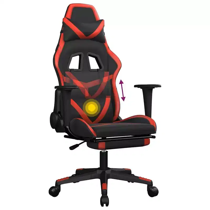vidaXL Gaming Chair Black and Red