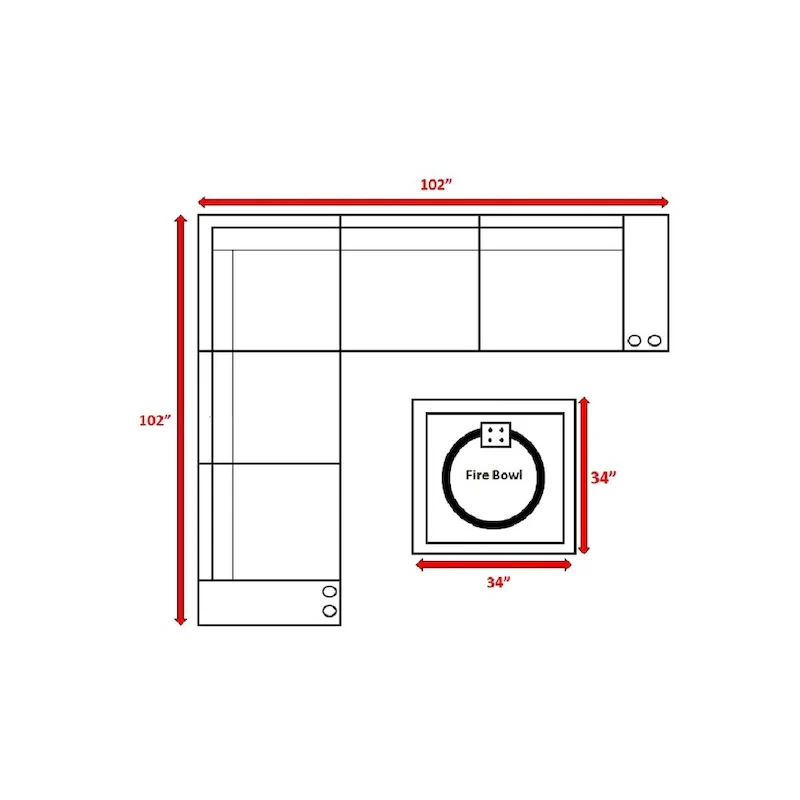LSI 4 - Person Seating Group with Cushions