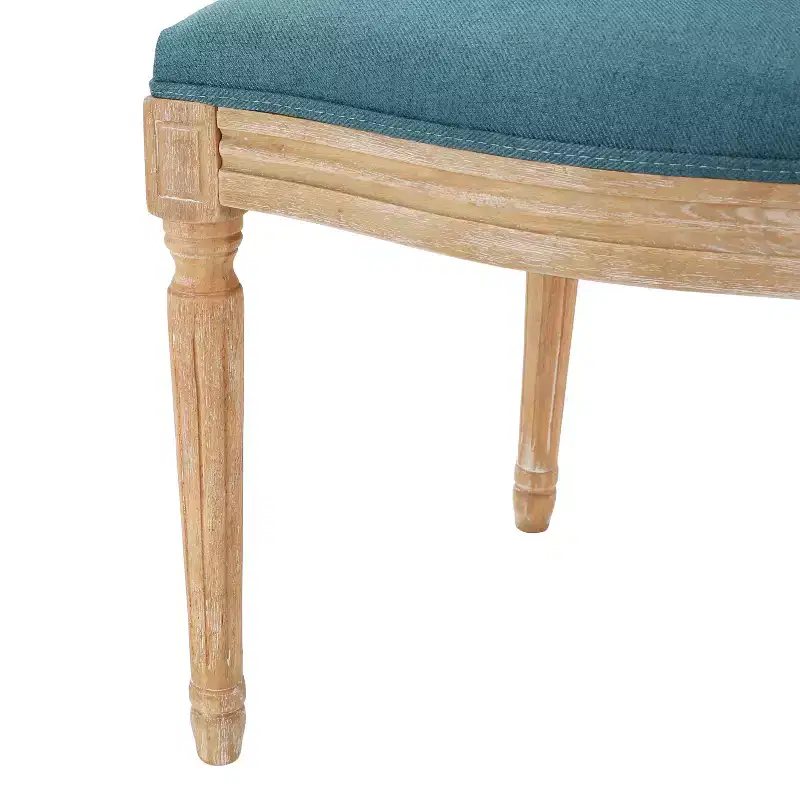 GDFStudio Newman Traditional Upholstered Rubberwood Dining Chairs (Set of 4)