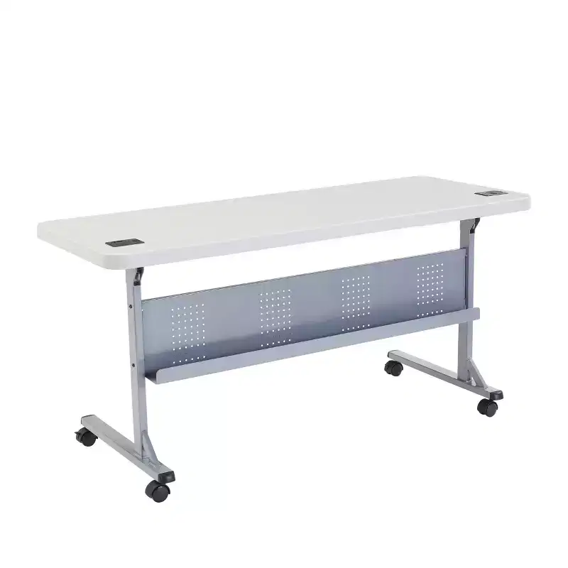 24"x60" Flip-N-Store Training Table Speckled Gray - Hampden Furnishings: Mobile, Nesting, Easy Storage